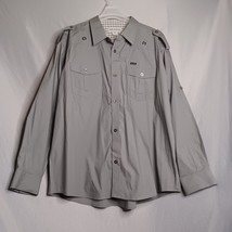 ABLANCHE Shirt Mens 4XL Gray Button Down Long Sleeve Western Rodeo Cowboy - $35.43