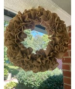 RUSTIC BURLAP WREATH - £11.75 GBP