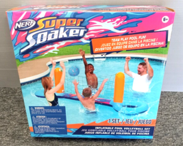 Nerf Super Soaker Pool Volleyball Set Inflatable Pool Float with Net and Ball - £19.65 GBP