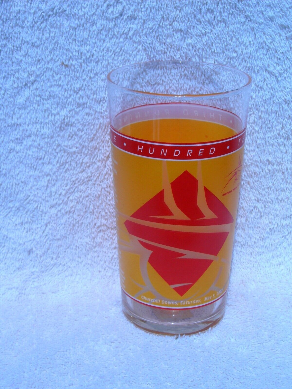 2007 - 133rd Kentucky Derby Glass in MINT Condition - STREET SENSE - $12.00