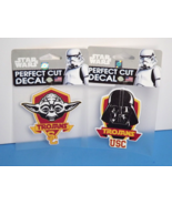 Set of 2 Star Wars Perfect Cut Decals USC Trojans Darth Vader &amp; Yoda 3½&quot;... - £13.99 GBP