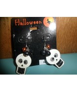 Halloween earrings New on card  skulls. french wire - £4.57 GBP