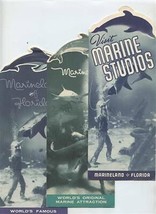 Marine Studios Die Cut Brochure Marineland Florida 1950&#39;s &amp; 1960&#39;s Ocean... - $47.52