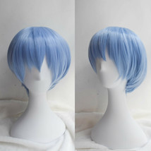 EVA Neon Genesis Evangelion Rei Ayanami Short Light Blue Cosplay Wig Party Wigs - £17.68 GBP