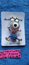 New Betsey Johnson Brooch Lapel Pin Bee Multicolor Rhinestones Collectible Nice - £11.98 GBP