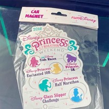 New Walt Disney World Parks Princess 1/2 Marathon Weekend 2016 Car Magnet NIP - $13.55