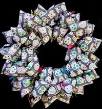 Fall Sugar Skulls Gray Calaveras Halloween Day of the Dead Wreath Decor - £40.09 GBP
