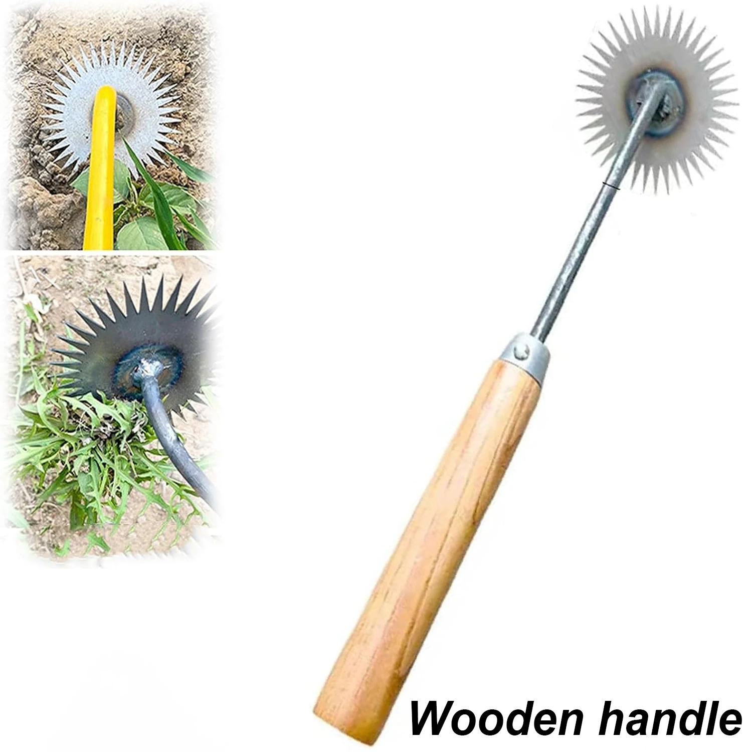 Manual Weed Remover Tool  for Lawn and Garden  Flower Shape Teeth Dual Purpose M - £44.03 GBP