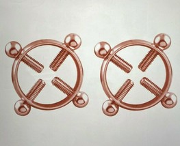 Sexy Non-Piercing Rose Gold Adjustable Nipple Rings - £14.75 GBP