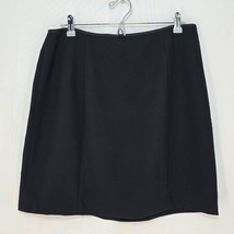 Gap Skirt Womens 12 Black Mini Lined Rear Zip Stretch Casual Career Abov... - $12.19