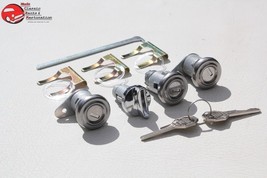55-57 Chevy Ignition Door Trunk Lock Cylinders Flat Pawls OEM Octagon Head Keys - £52.24 GBP