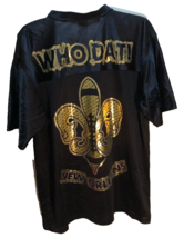 New Orleans Who Dat? Zico Sports Wide Black Gold Novelty Football Jersey L - £32.23 GBP