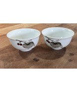 Vintage Japanese Kutani Ware Porcelain Pair Of Saki Cups - $336.98 MXN