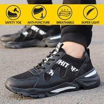 Work Safety Shoes men Steel ToeAnti-Smashing Puncture Proof Soft Light Comfortab - £41.89 GBP