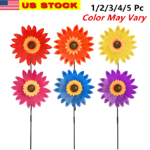 Sunflower Patio Lawn Pinwheel Wind Spinner Garden Party Windmill for Garden Yard - £5.51 GBP+