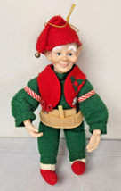 Holiday Creations Christmas Elf 1998 Poseable 9” VGUC - £9.57 GBP