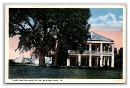 Three Oaks Plantation New Orleans Louisiana LA WB Postcard Y8 - £3.06 GBP
