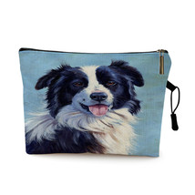 Oil Painting Schnauzer Westie Dog Print Women Cosmetic Bags Lovely Casual Travel - £11.81 GBP