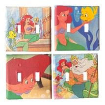 Little Mermaid Ariel Flounder Triton 4 Double Light Switch Outlet Wall Cover - £11.13 GBP