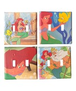 LITTLE MERMAID ARIEL FLOUNDER TRITON 4 DOUBLE LIGHT SWITCH OUTLET WALL C... - £10.95 GBP