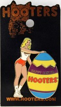 New Hooters Holiday Happy Easter Girl 2006 Egg Top Opens Hootie Lapel Pin - £7.87 GBP