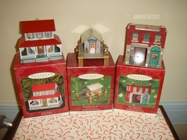 Hallmark 1999 2000 &amp; 2001 Town And Country Series 1 2 &amp; 3 Ornaments - £30.01 GBP