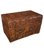 Beautiful Hand-Carved Bas-Relief Storage or Jewelry Box - 2Y51 - $189.59 CAD
