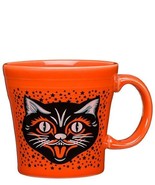 USA FIESTA Fiestaware Porcelain Halloween Black Cat Poppy Orange Tapered... - £23.22 GBP