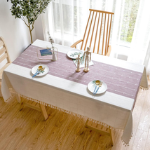 Iwinna Rustic Tablecloth, Cotton Linen Waterproof Burlap Table Cloths fo... - £43.29 GBP