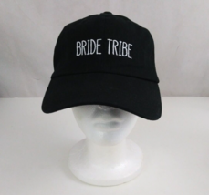 Bride Tribe Women&#39;s 100% Cotton Black Embroidered Adjustable Baseball Cap - £9.84 GBP