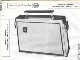 1957 GE GENERAL ELECTRIC 670 Portable AM RADIO Photofact MANUAL Receiver... - $10.88