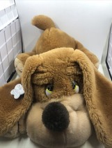 Vintage Russ Berrie & Co. Plush Dog Samuel  Laying Down. Approximately 14” Long - $18.76