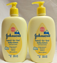 Johnson&#39;s Head-To-Toe Baby Lotion 15 Oz (444 ml) With Pump - 2 Pack - £27.83 GBP