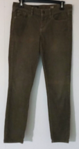 J.Crew corduroy pants women 28 in waist ankle toothpick low rise brown - $12.13