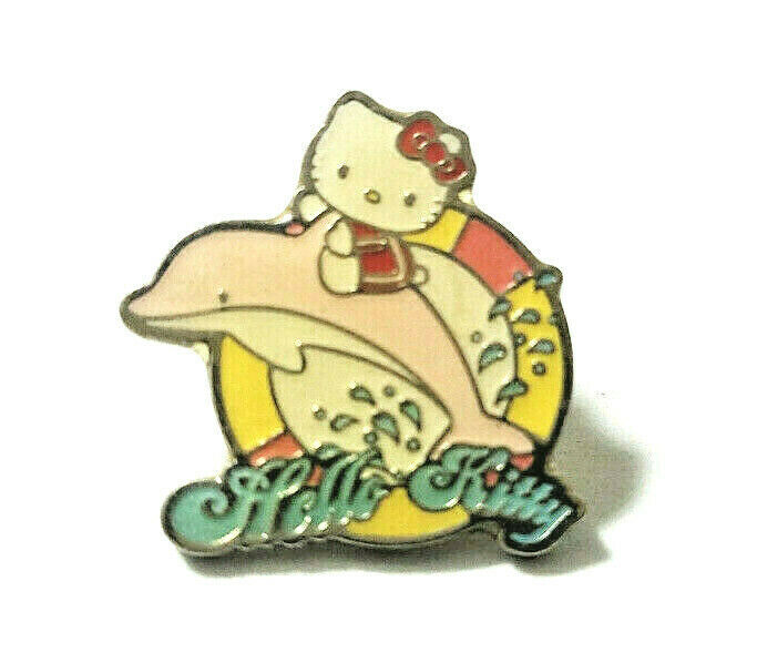 Hello Kitty 2001 Dolphin Pin Badge Super Rare SANRIO Old - £18.59 GBP