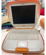 Vintage MAC Orange Clamshell Laptop with Matching Carry Bag Case PARTS O... - $4,632.92 MXN