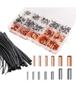 970Pcs Wire Ferrules Kit Tinned Copper Crimp Connector Non Insulated Ele... - $33.92