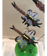 ILLUMINATIONS Flying Purple Green Dragonfly GLASS 3D Art Hand Made New NWT - $24.75 CAD