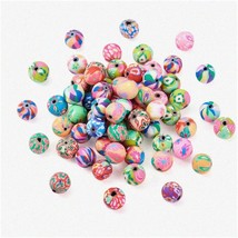 Colorful Bubblegum Ball Beads - 200pcs 10mm Polymer Clay Ro - £21.94 GBP