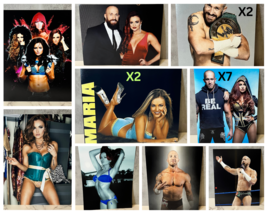 Maria Kanellis &amp; Mike Bennett UNSIGNED 8x10 Lot (17) Wrestling WWE TNA A... - $33.85