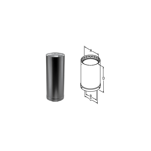 M G Duravent 6DVL-48 6 Inch x 48 Inch Dura-Vent DVL Double-Wall Black Pipe - $252.25