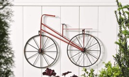 Vintage Look Bicycle Wall Plaque 26" Long Retro Design Metal Black Spoke Wheels image 2