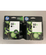 Lot of 2 Genuine OEM HP 88XL Black Ink Cartridge C9396AN / Exp 2013 - 15 - $17.74 CAD