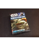 Star Wars Vehicles Heroes and Villains Playing Cards 2 Packs! Stocking Stuffers! - $18.69