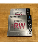 (2) 5 pack  Fujifilm  DVD+RW 4.7GB 120 Min Disc 4X  New Sealed 10 Total - $17.81