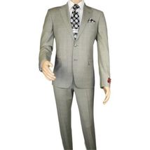 Men Suit BERLUSCONI Turkey Italian Wool 180's Glenn Plaid K167-06 Black White image 7
