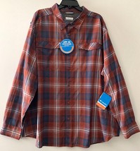 Columbia Kestrel Trail Plaid Long Sleeve Omni Shade UPF30 Men&#39;s Shirt Big &amp; Tall - $30.80