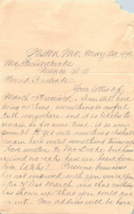 1896 Handwritten Letter John C Howe 2 J. E. Bonebreak Mine Co Weston Missouri - £29.01 GBP