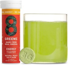 8Greens Daily Greens Energy Effervescent Tablets - Natural Energy Boost, Pre-Wor - £26.30 GBP