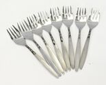 Amefa Tulip Time Salad Forks 6" Stainless  Lot of 8 - $15.67